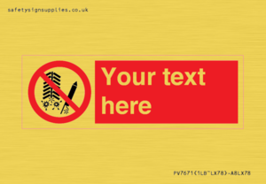 Custom prohibition Do not set off fireworks